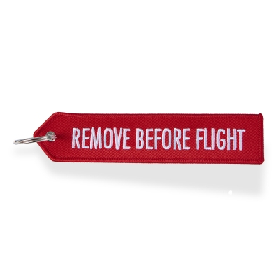 Key chain „Remove before flight“ red