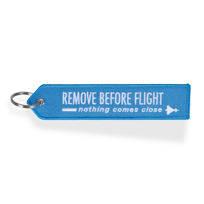 Key chain „Remove before flight“ blue